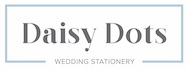 daisy dots wedding stationary